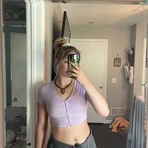 SIZE SMALL purple crop top